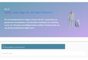 Eric AI Künstliche Intelligenz von Paartherapeut Eric Hegmann. Online Beziehungs-Coach