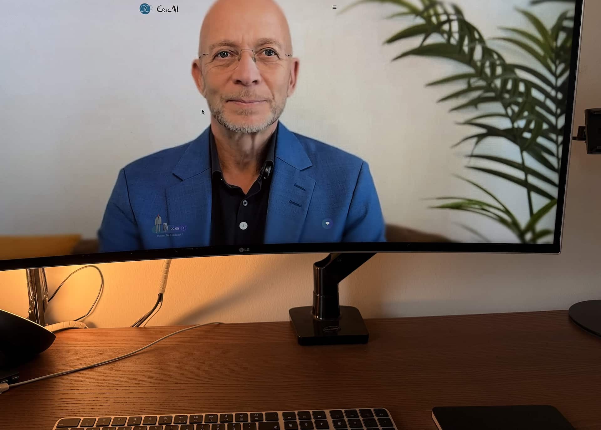 Eric AI Avatar Version 40 Paartherapeut Eric Hegmann low Screenshot von Eric AI Avatar Version 4.0 Künstliche Intelligenz von Paartherapeut Eric Hegmann